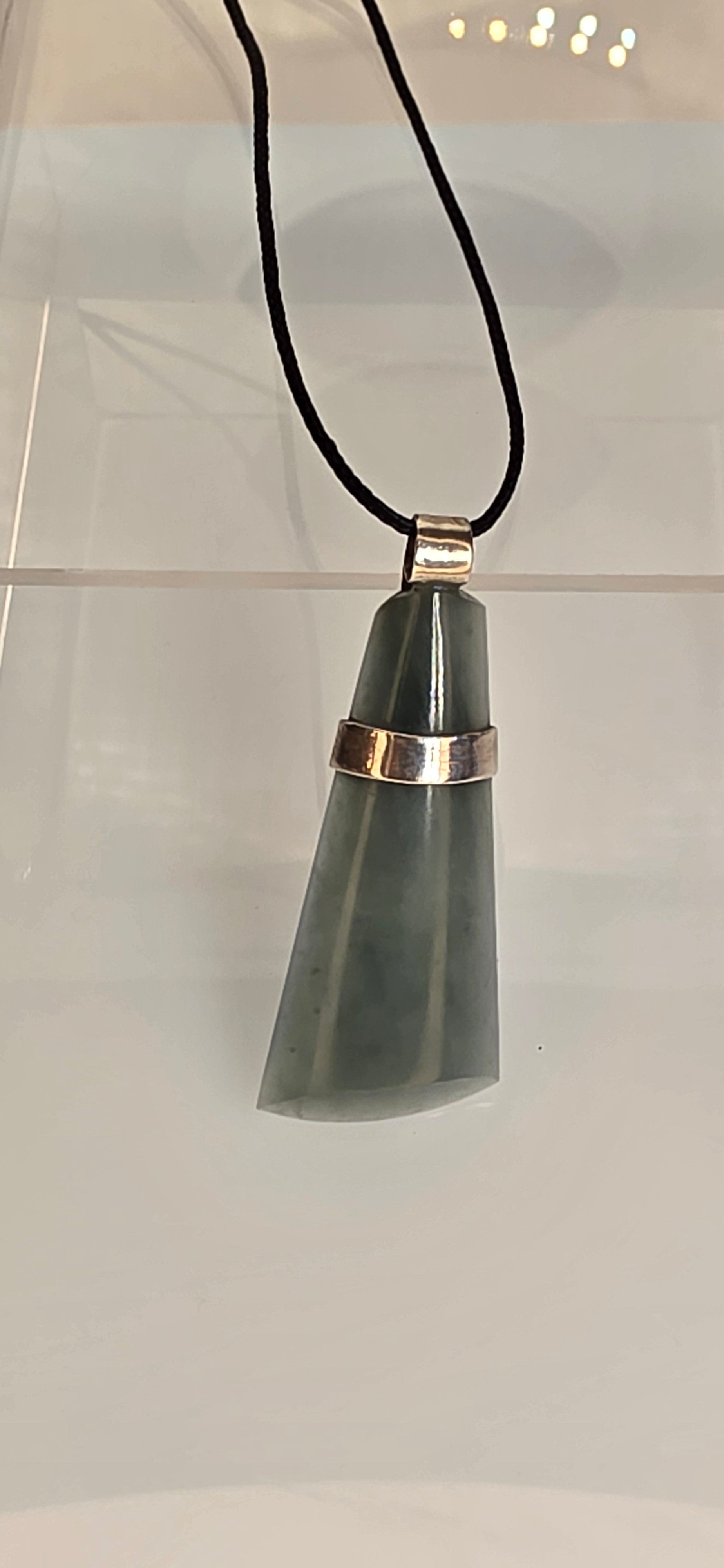 Guatemalan Blue Ice Jadeite Pendant