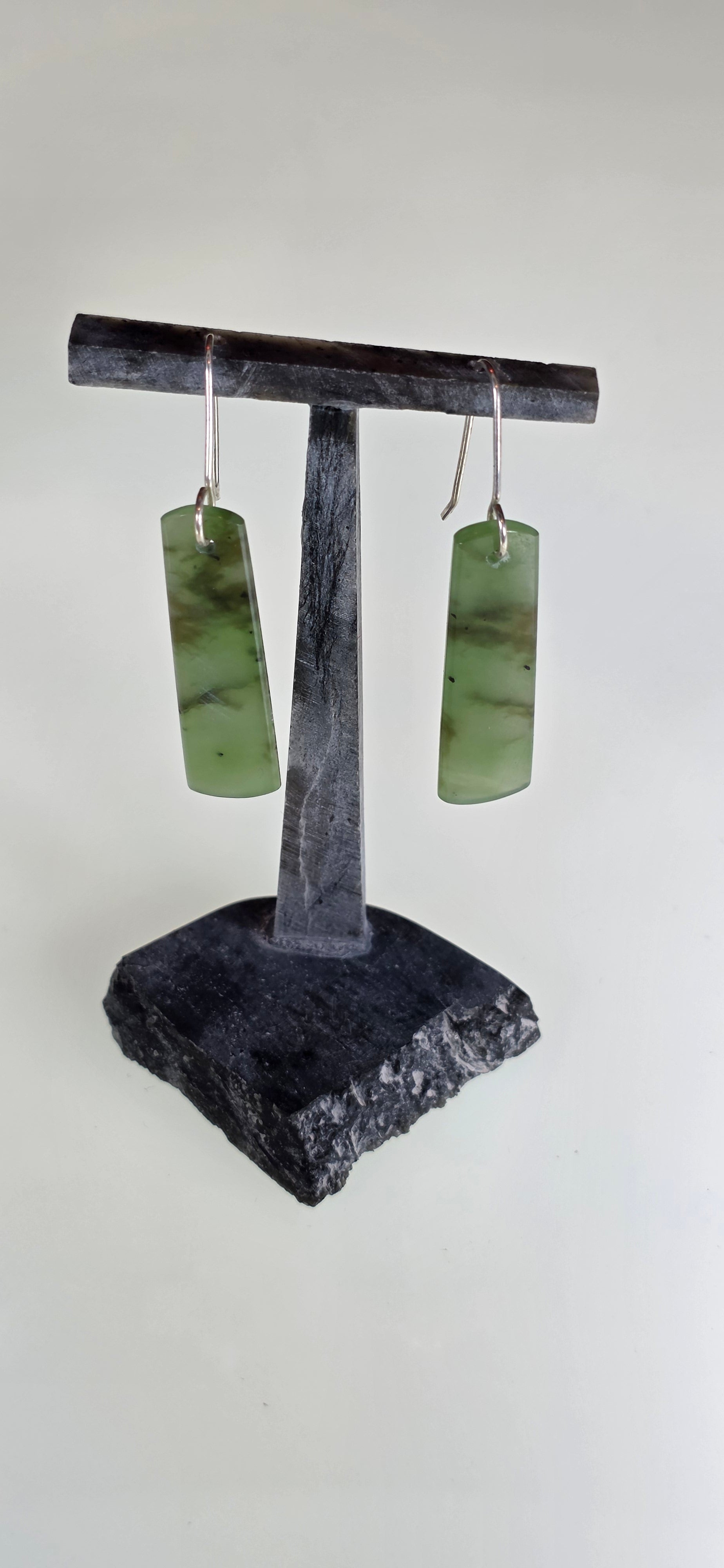 Wyoming Green Apple Jade Dangle Earrings