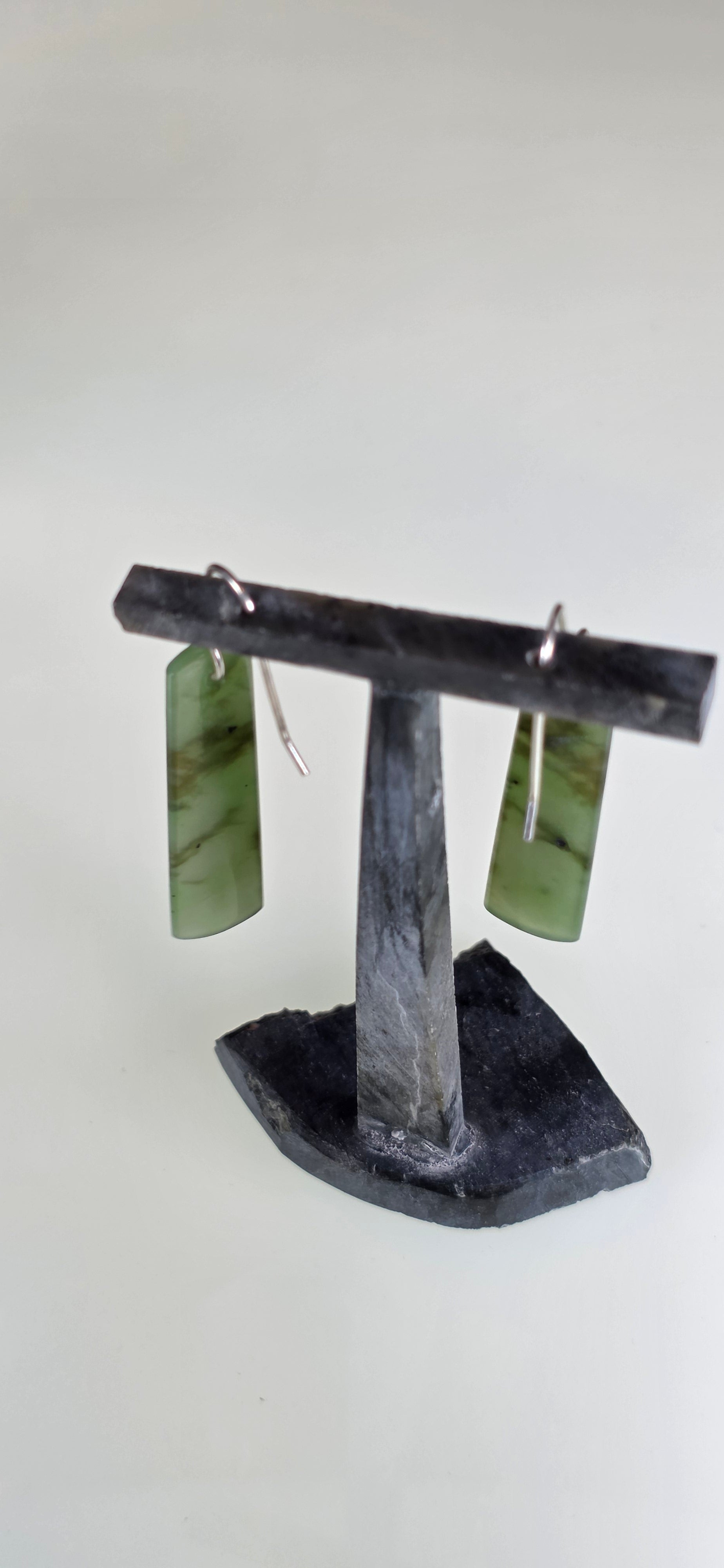 Wyoming Green Apple Jade Dangle Earrings
