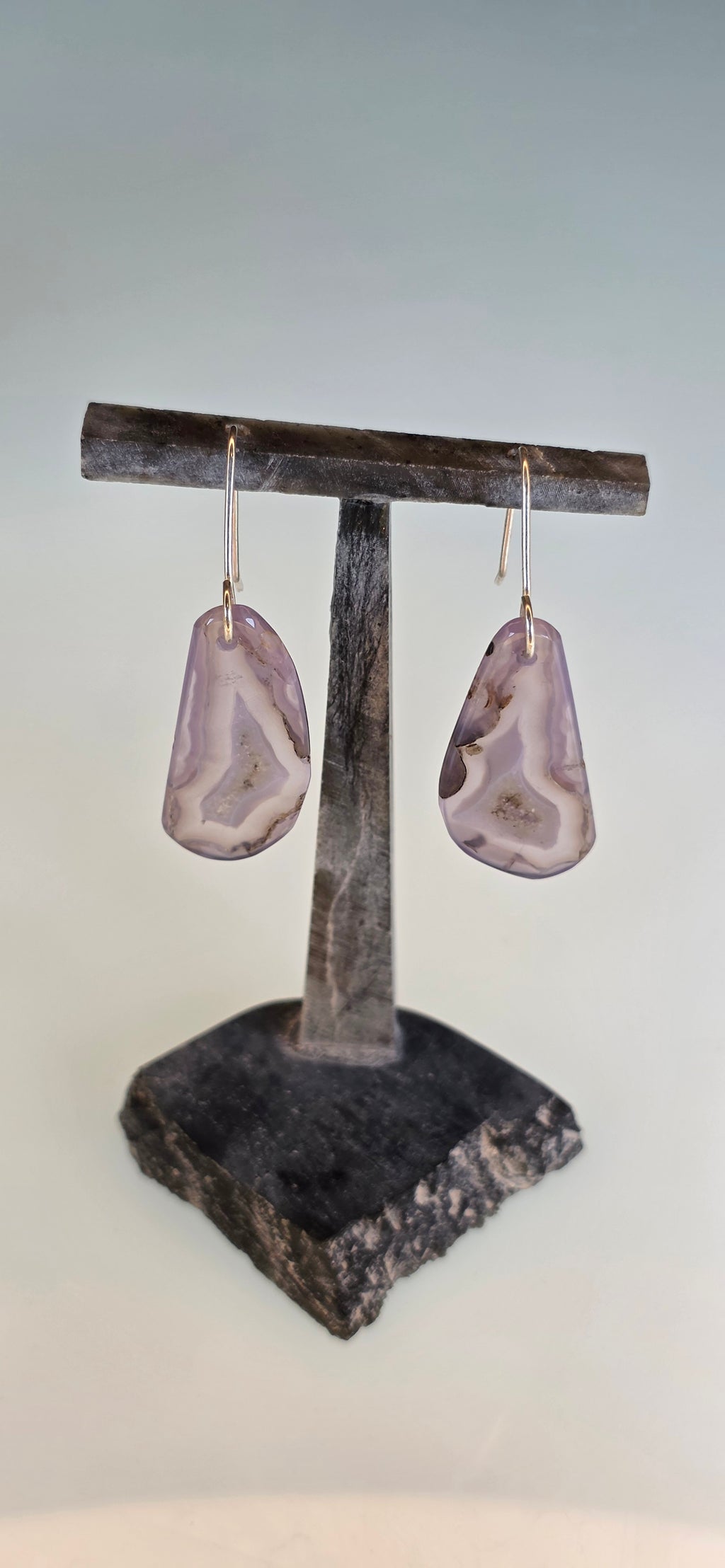 Rare Gem Holley Blue Agate Dangle Earrings, Oregon