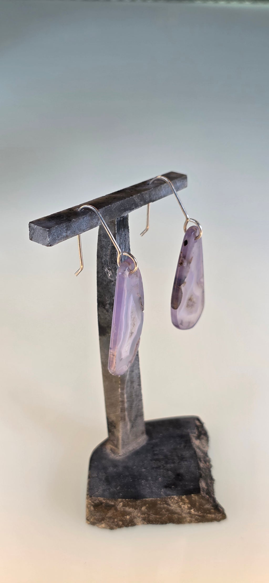 Rare Gem Holley Blue Agate Dangle Earrings, Oregon