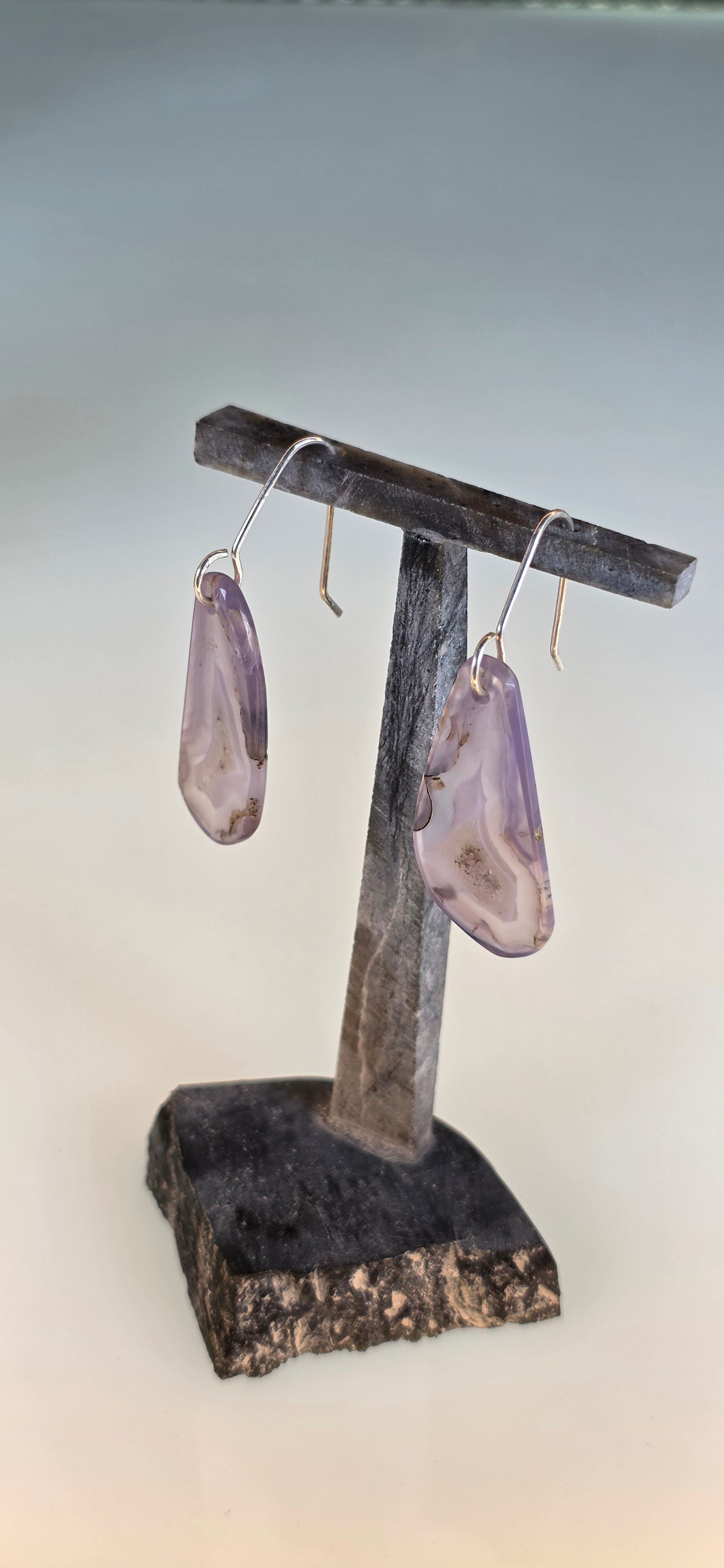 Rare Gem Holley Blue Agate Dangle Earrings, Oregon