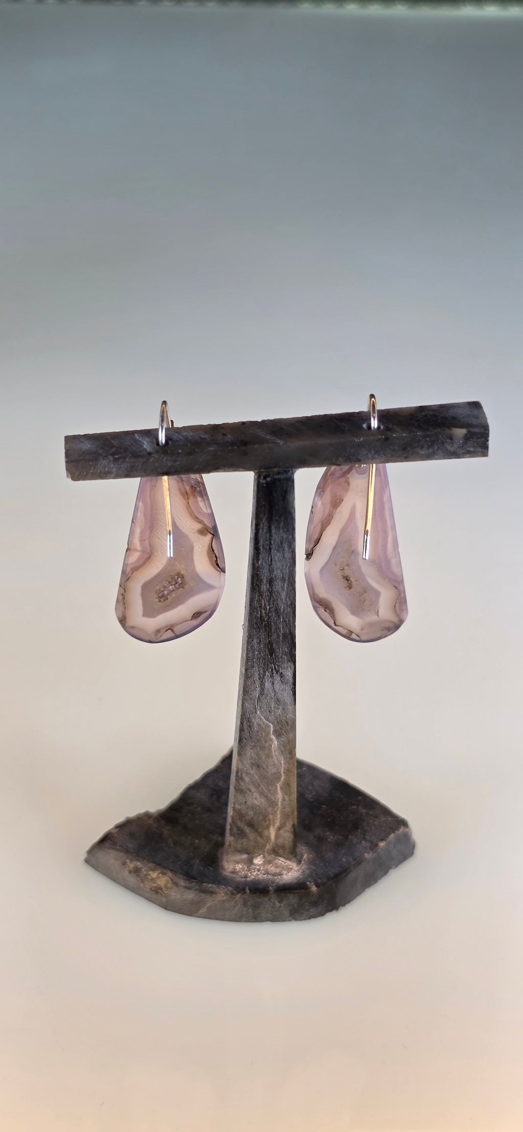 Rare Gem Holley Blue Agate Dangle Earrings, Oregon