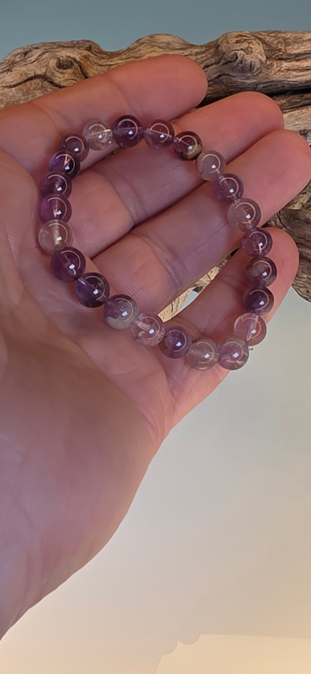 Top- Quality Namibian Amethyst Crystal Bracelet (Stretch to fit)
