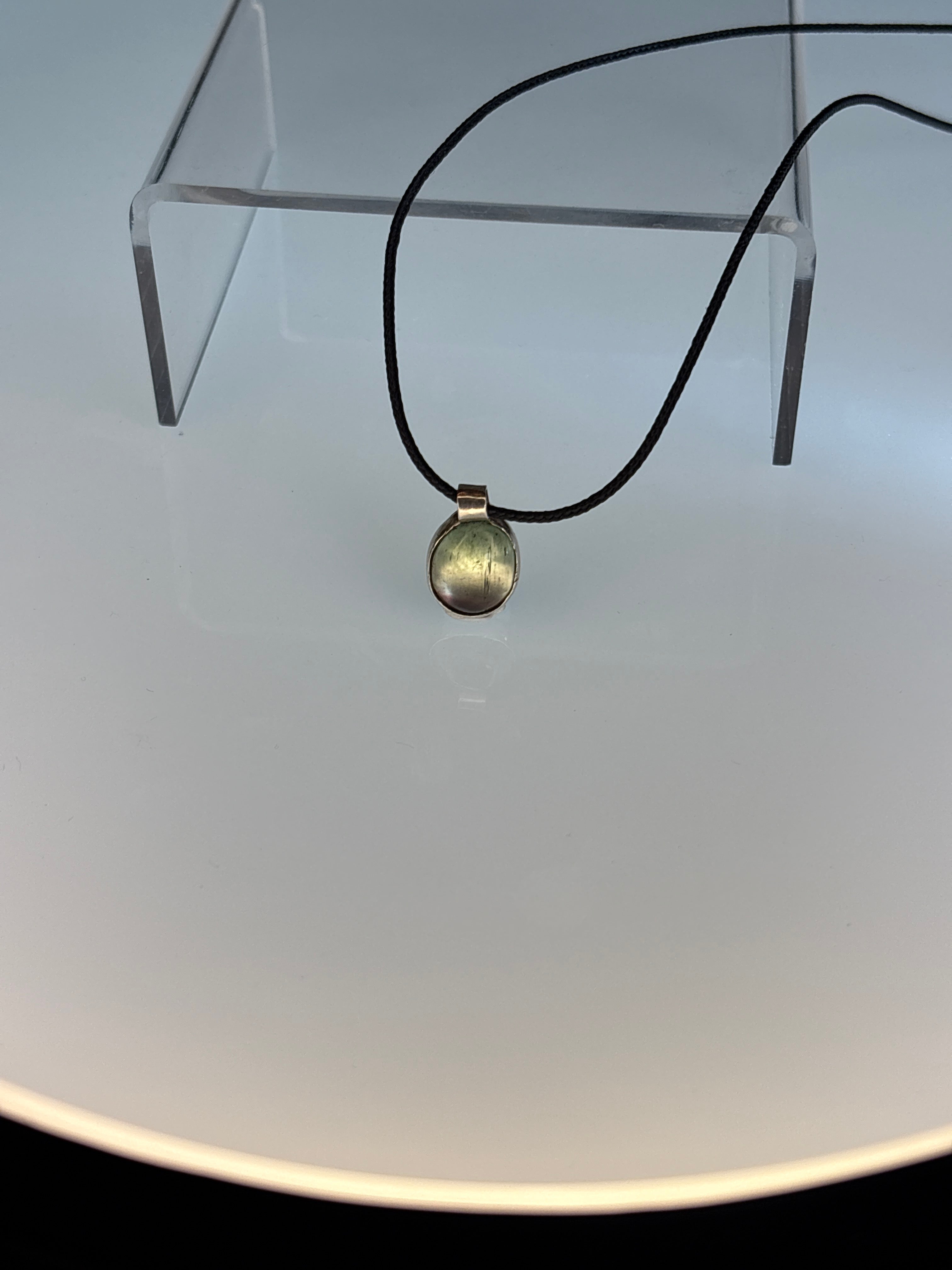 Watermelon Tourmaline Pendant on Custom Sterling Silver