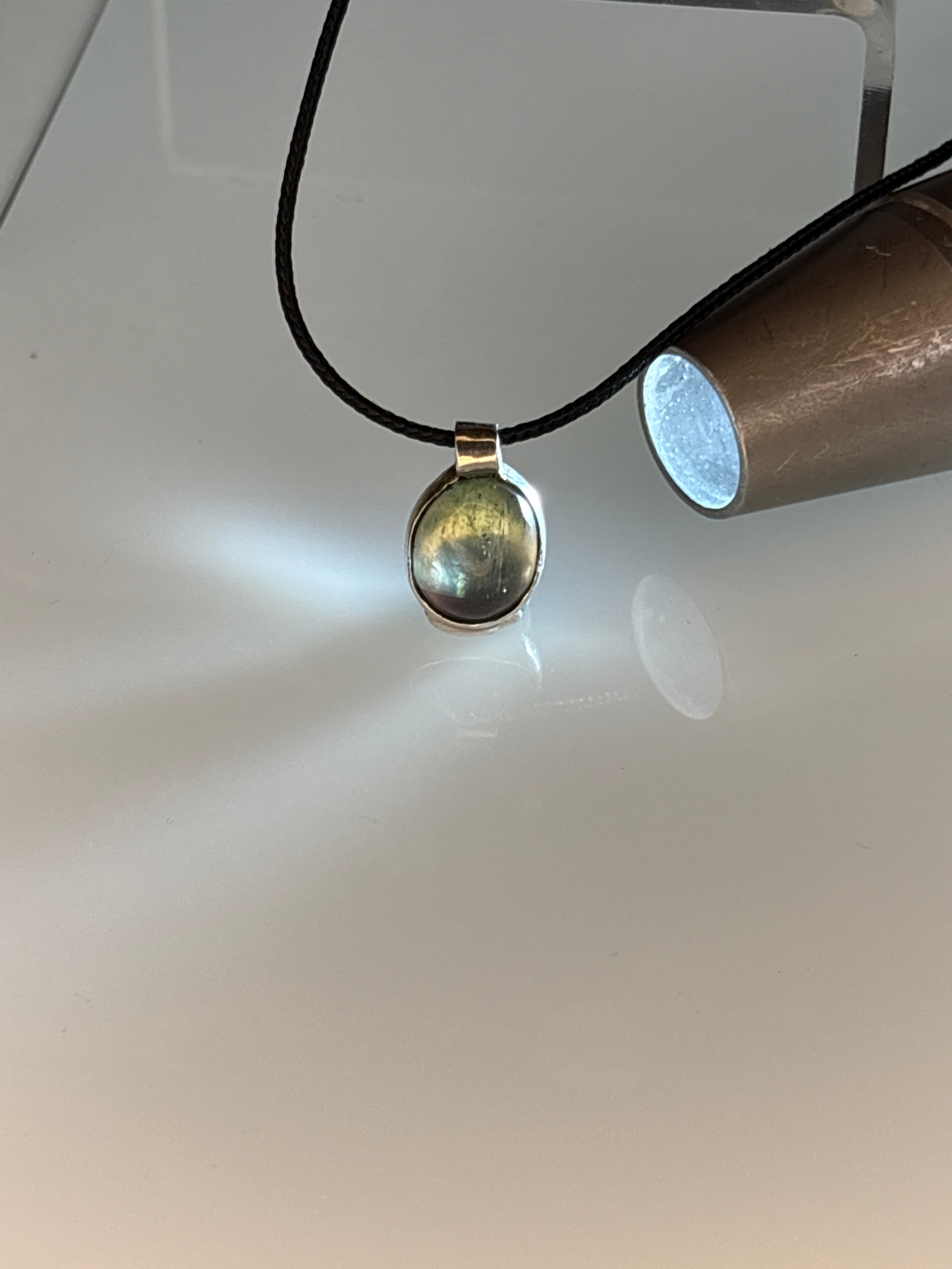 Watermelon Tourmaline Pendant on Custom Sterling Silver