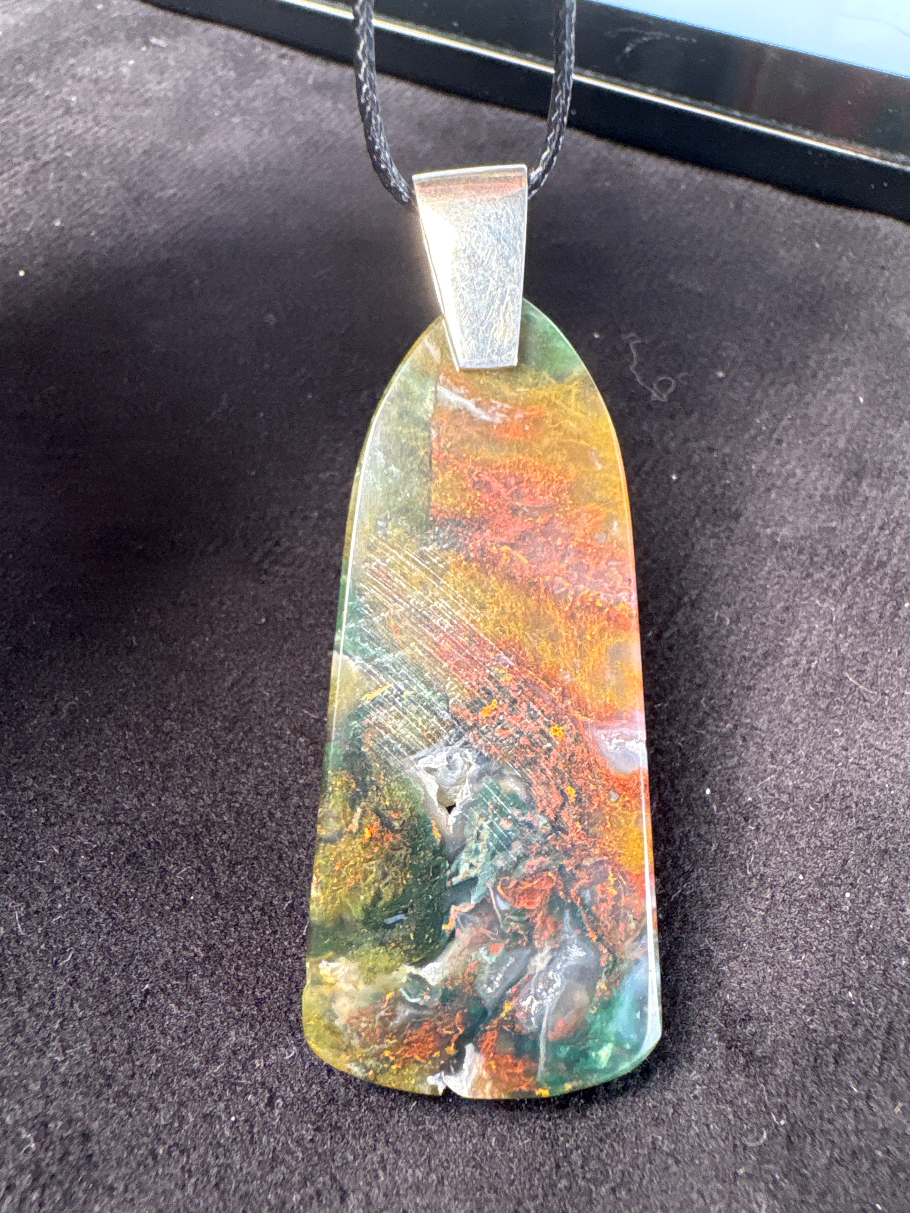 Indonesian Rainbow Garden Agate Pendant