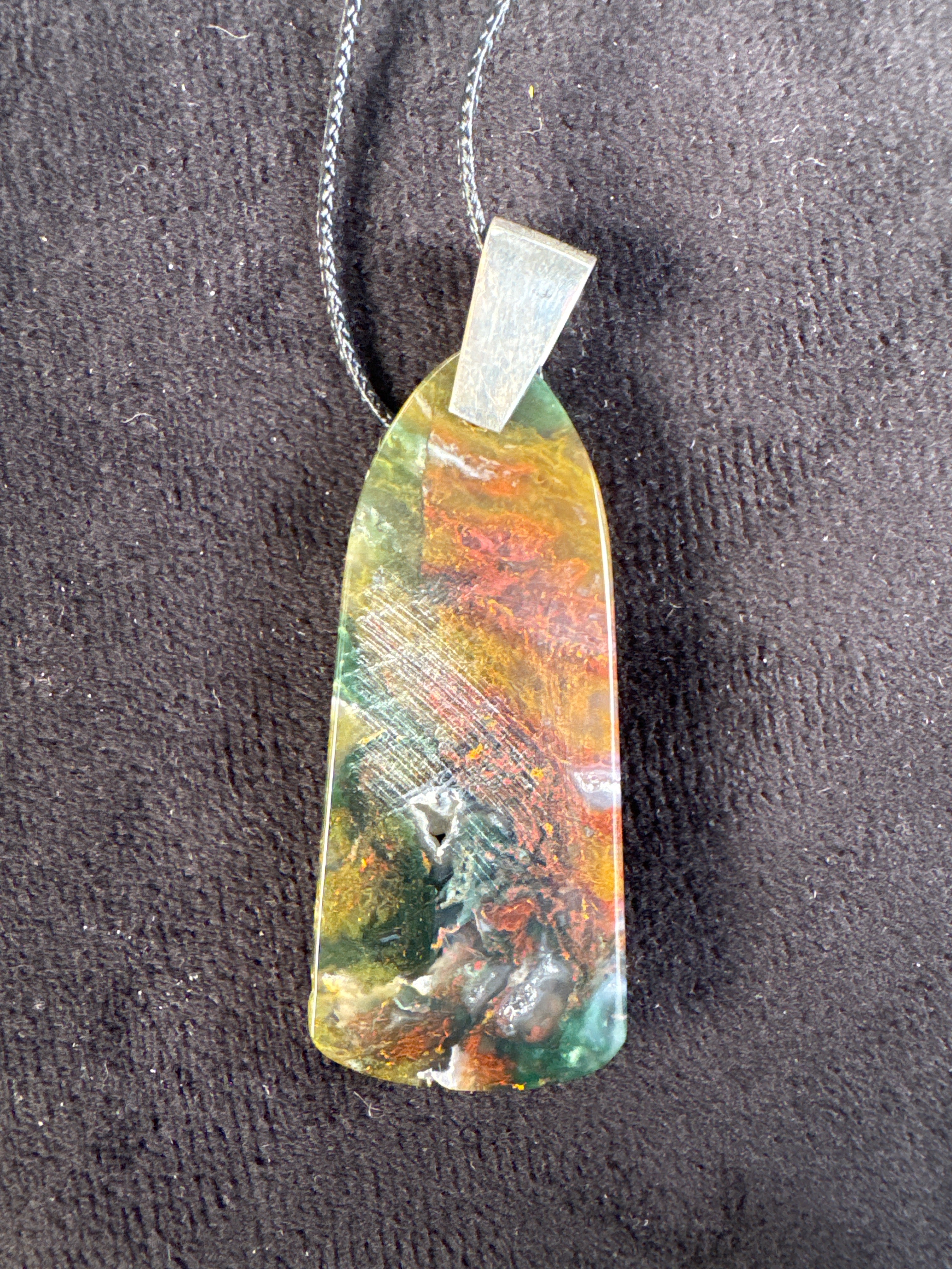 Indonesian Rainbow Garden Agate Pendant