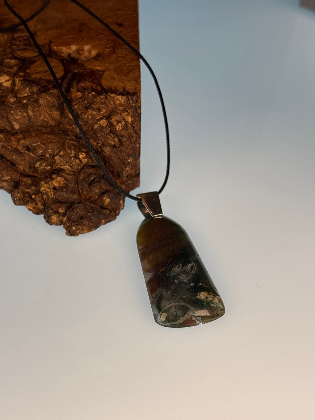 Indonesian Rainbow Garden Agate Pendant