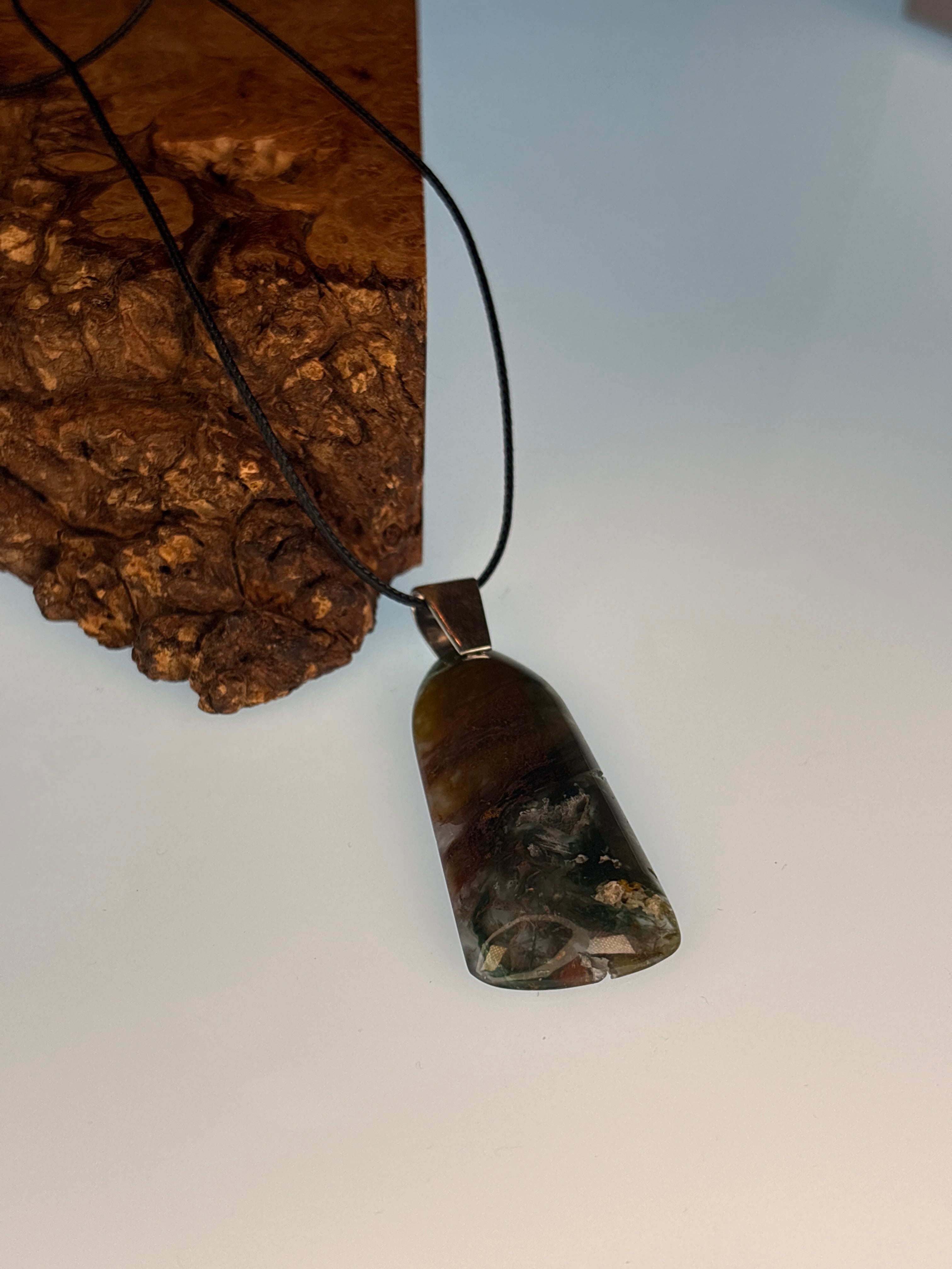 Indonesian Rainbow Garden Agate Pendant