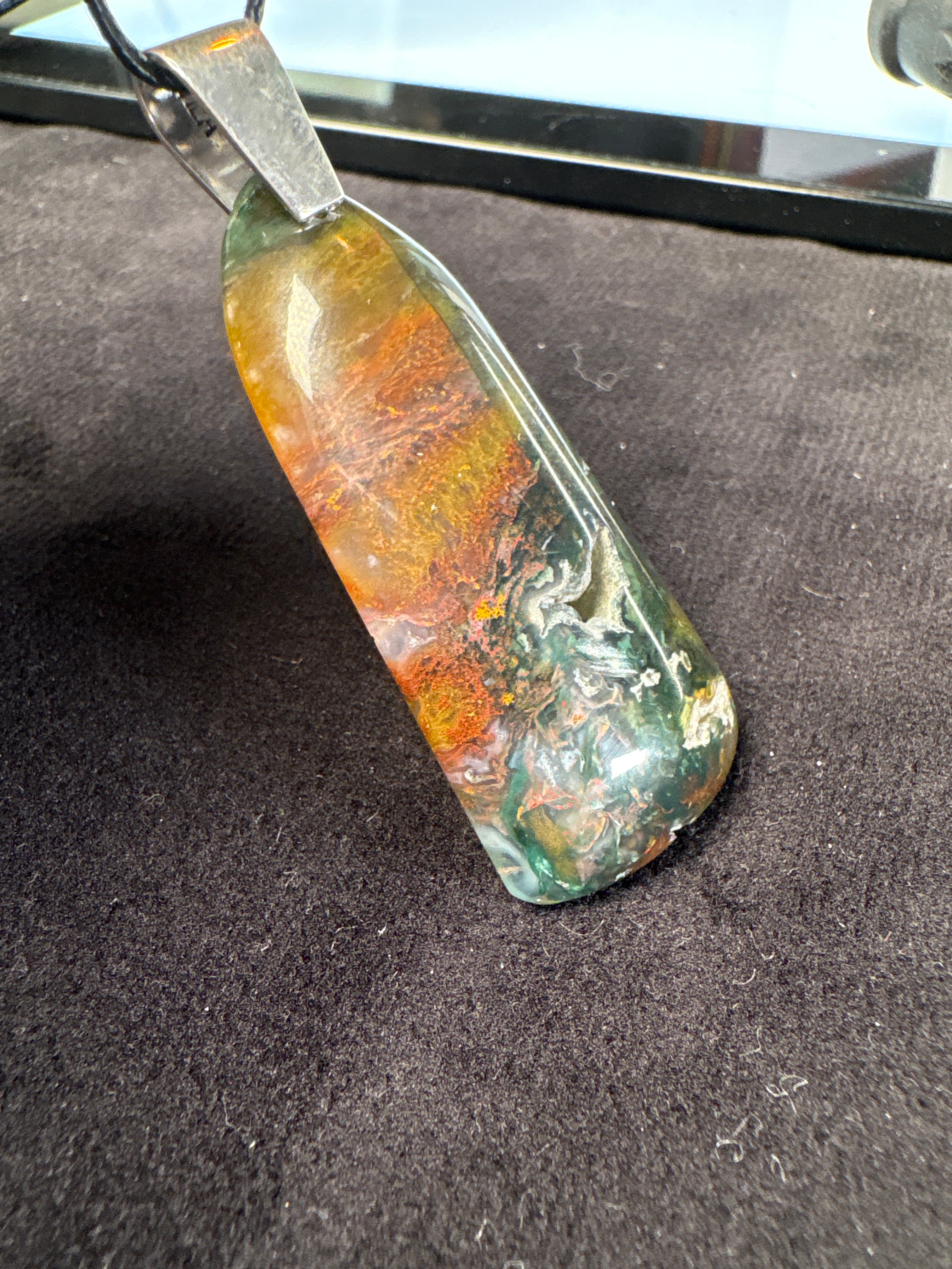 Indonesian Rainbow Garden Agate Pendant