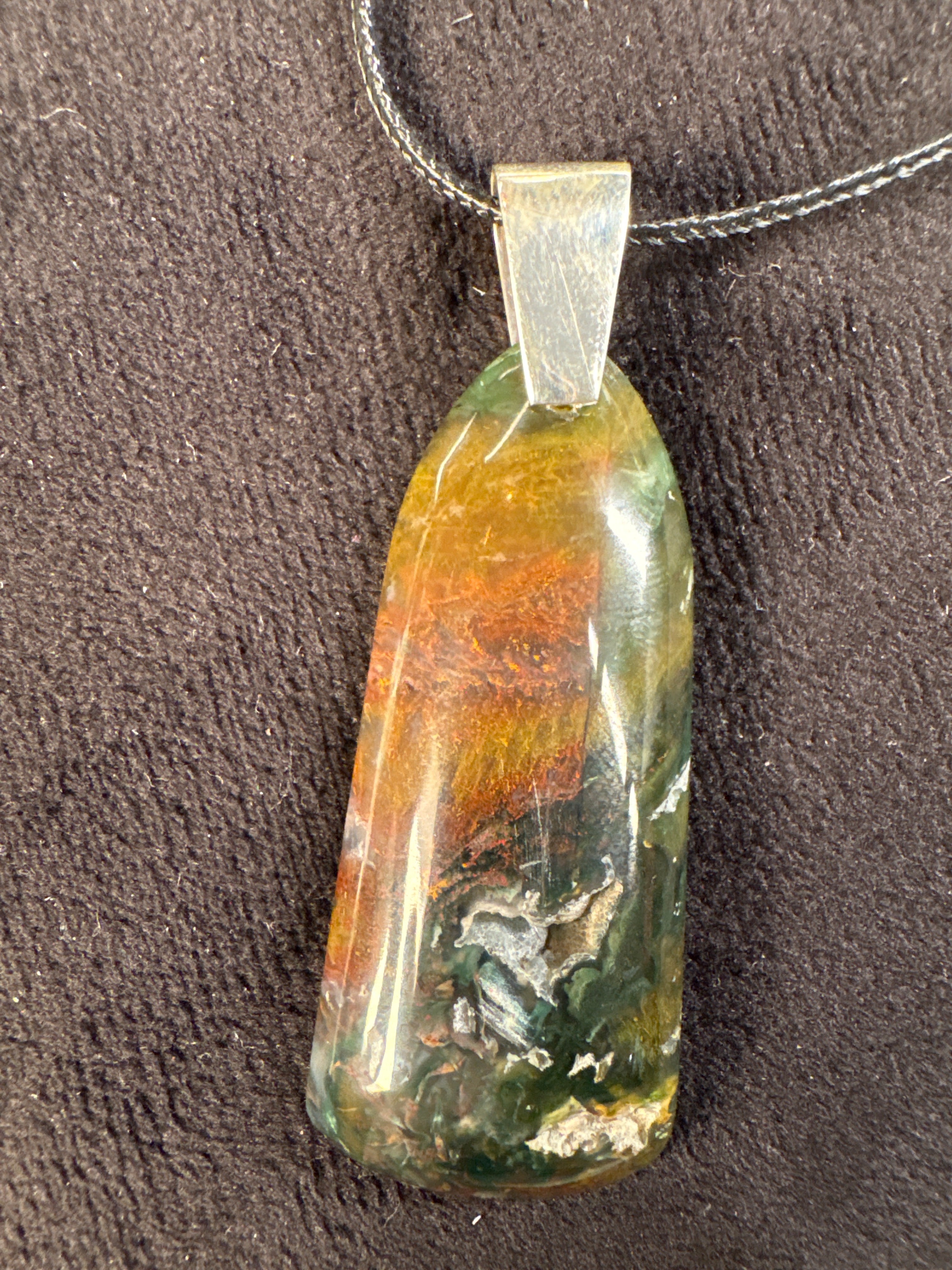 Indonesian Rainbow Garden Agate Pendant