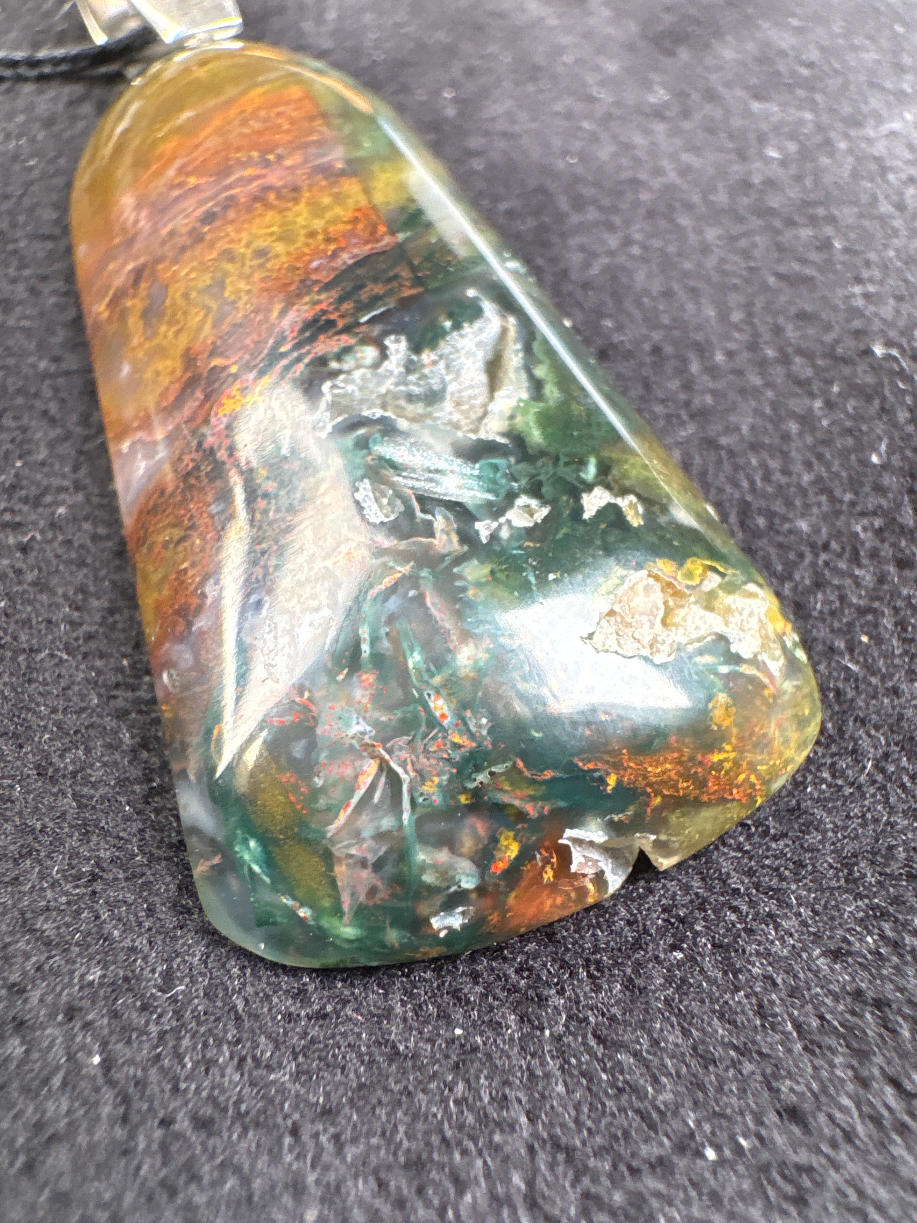 Indonesian Rainbow Garden Agate Pendant