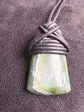 Grade A Washington Jade Toki Pendant Leather Wrapped