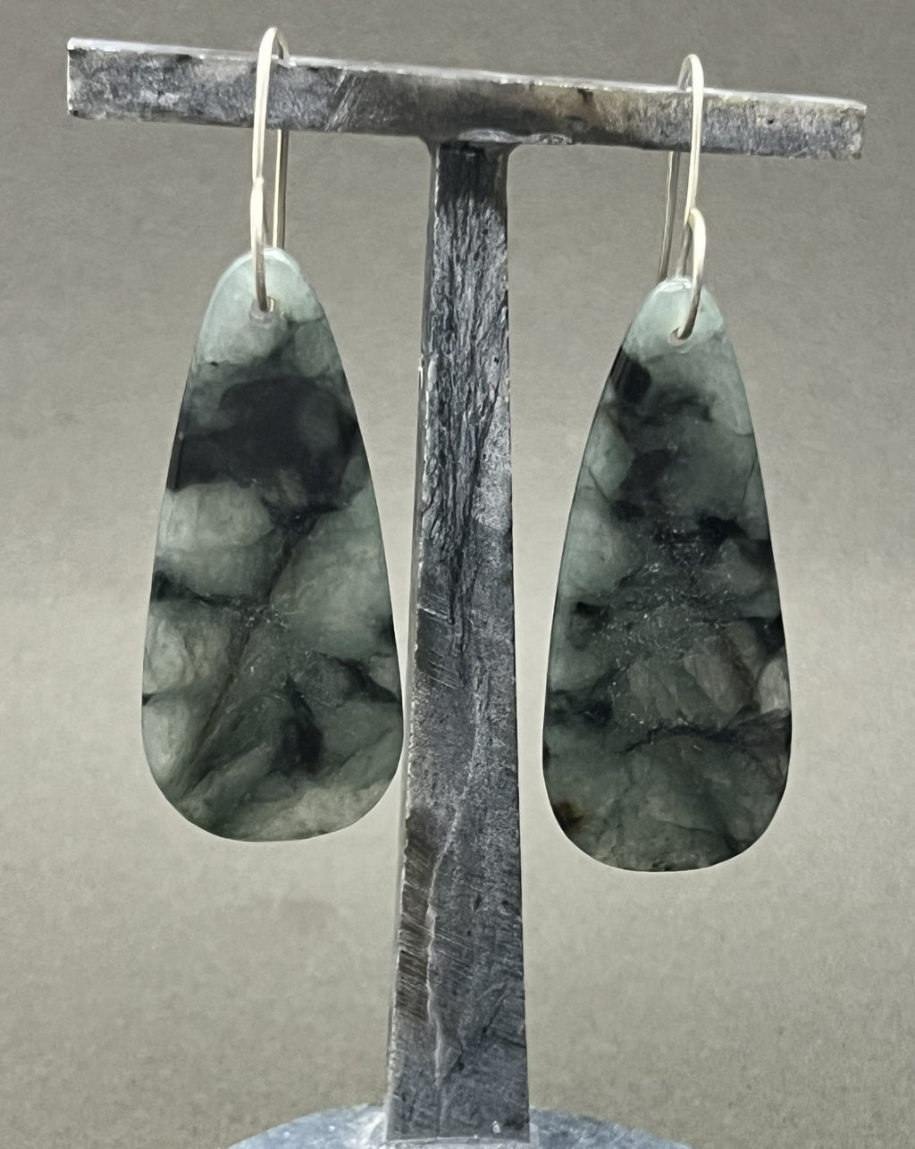 Burmese Blue Jadeite Earrings