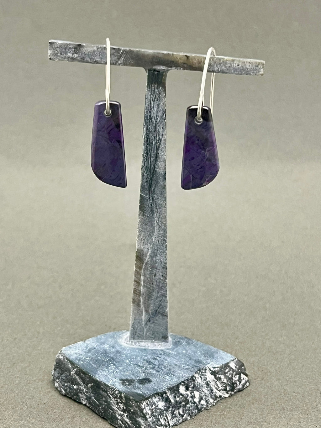 Sugilite Earrings (Very Rare) on Sterling Silver