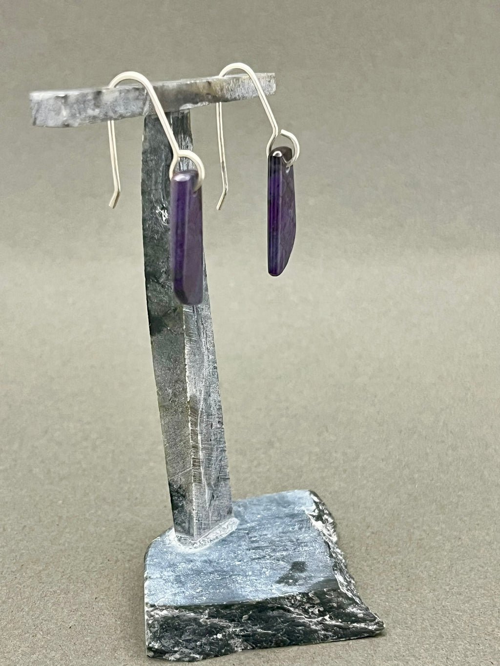 Sugilite Earrings (Very Rare) on Sterling Silver
