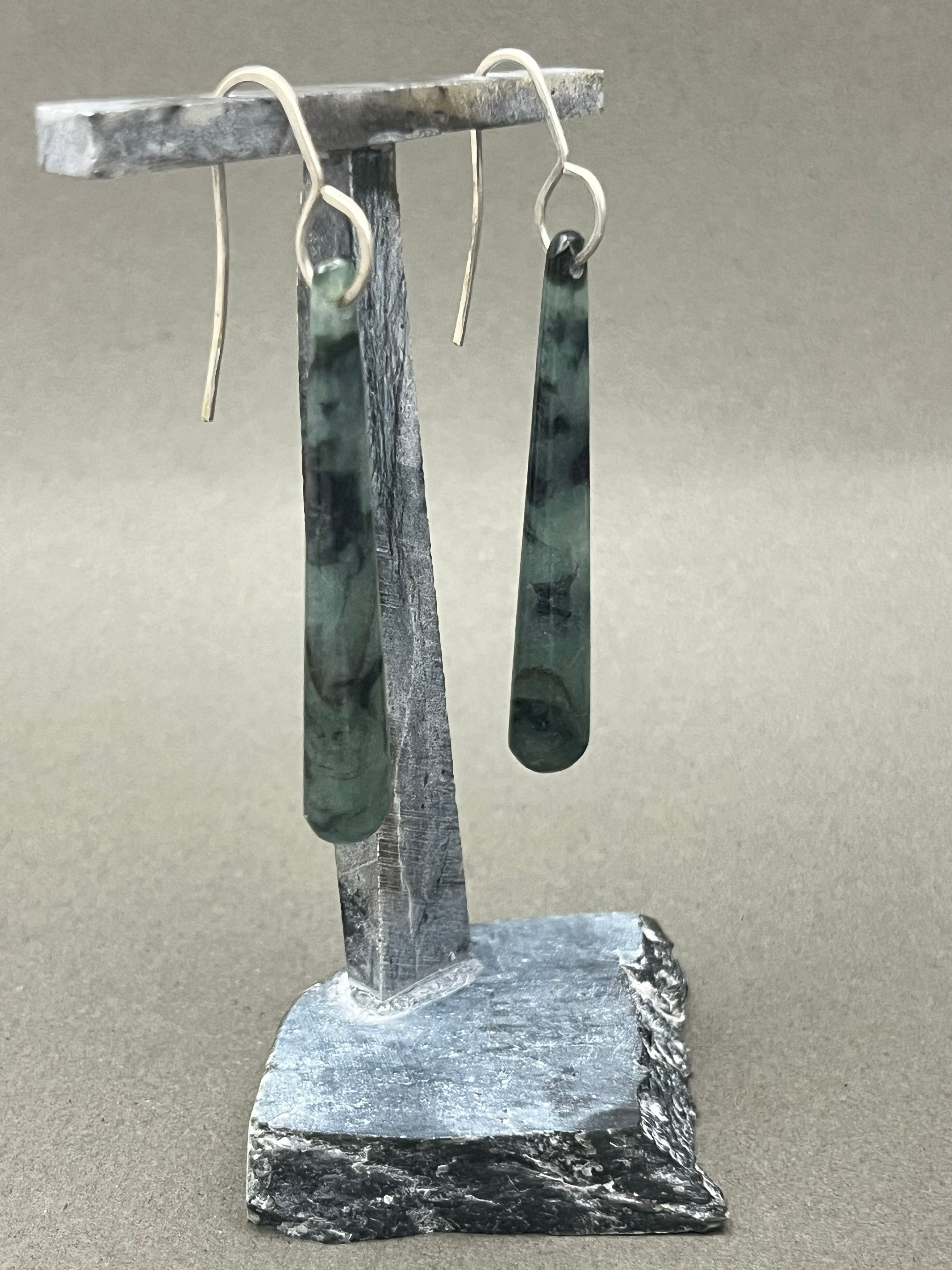 Burmese Blue Jadeite Earrings