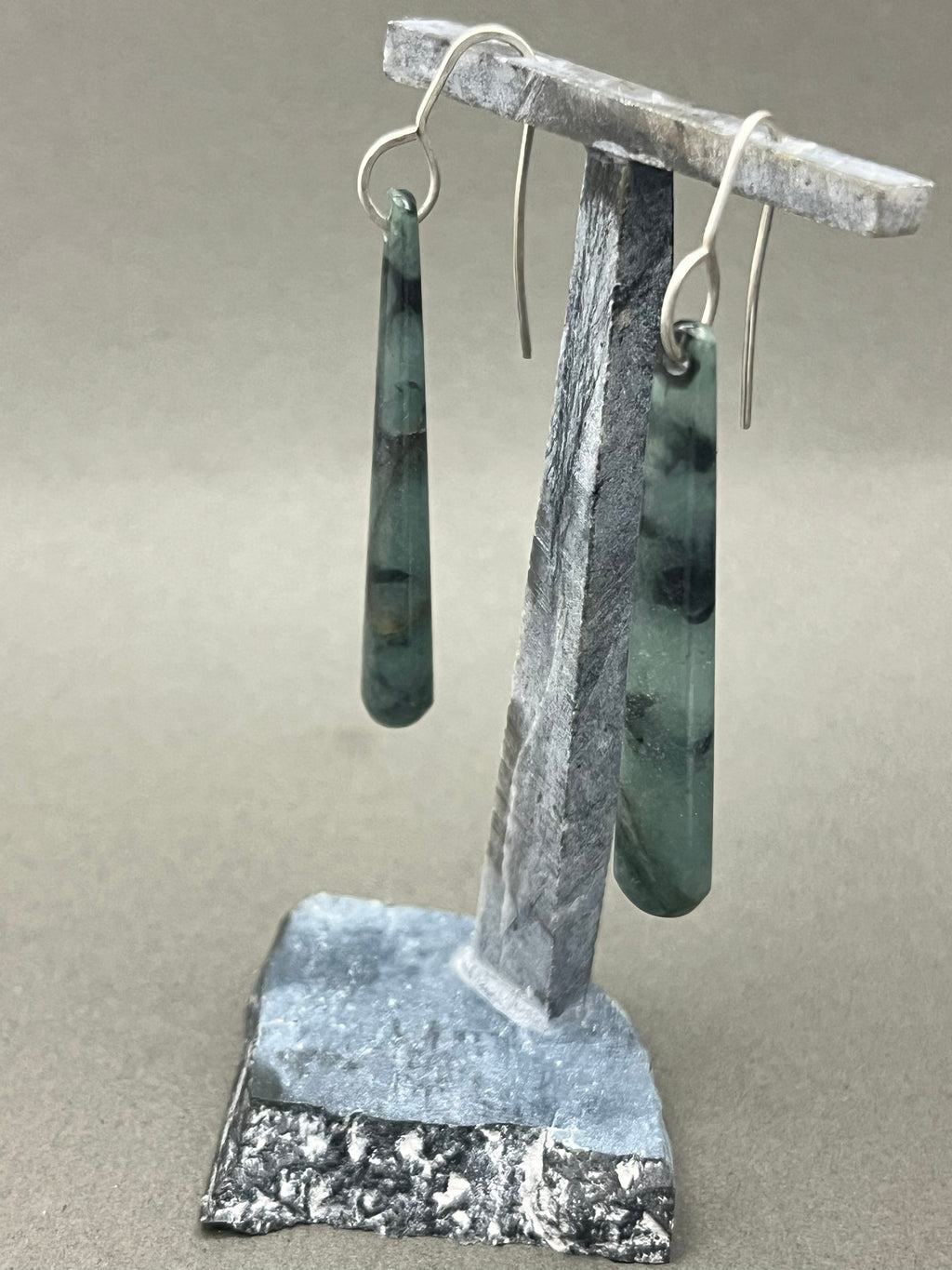 Burmese Blue Jadeite Earrings