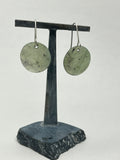 Green Washington Jade Earrings on Silver Wire
