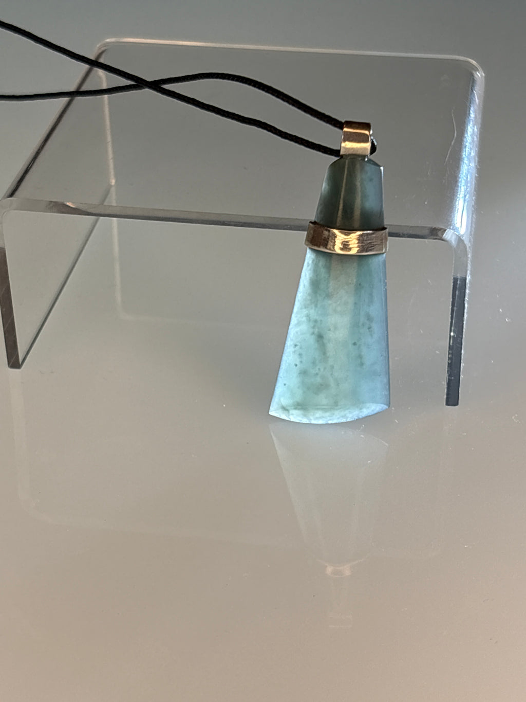 Guatemalan Blue Ice Jadeite Pendant