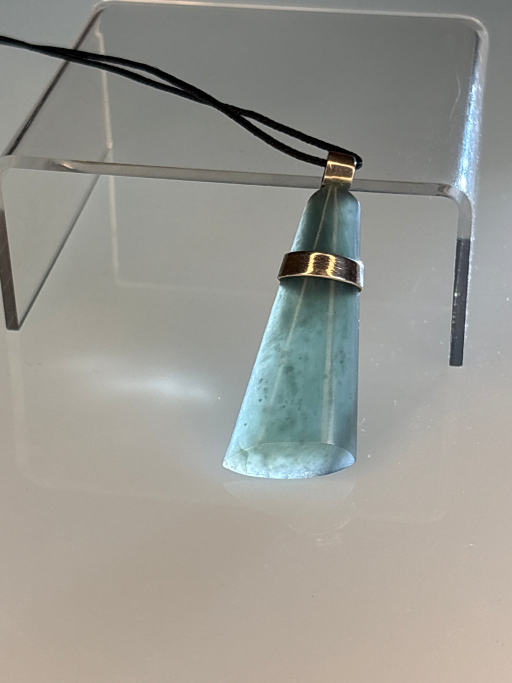 Guatemalan Blue Ice Jadeite Pendant