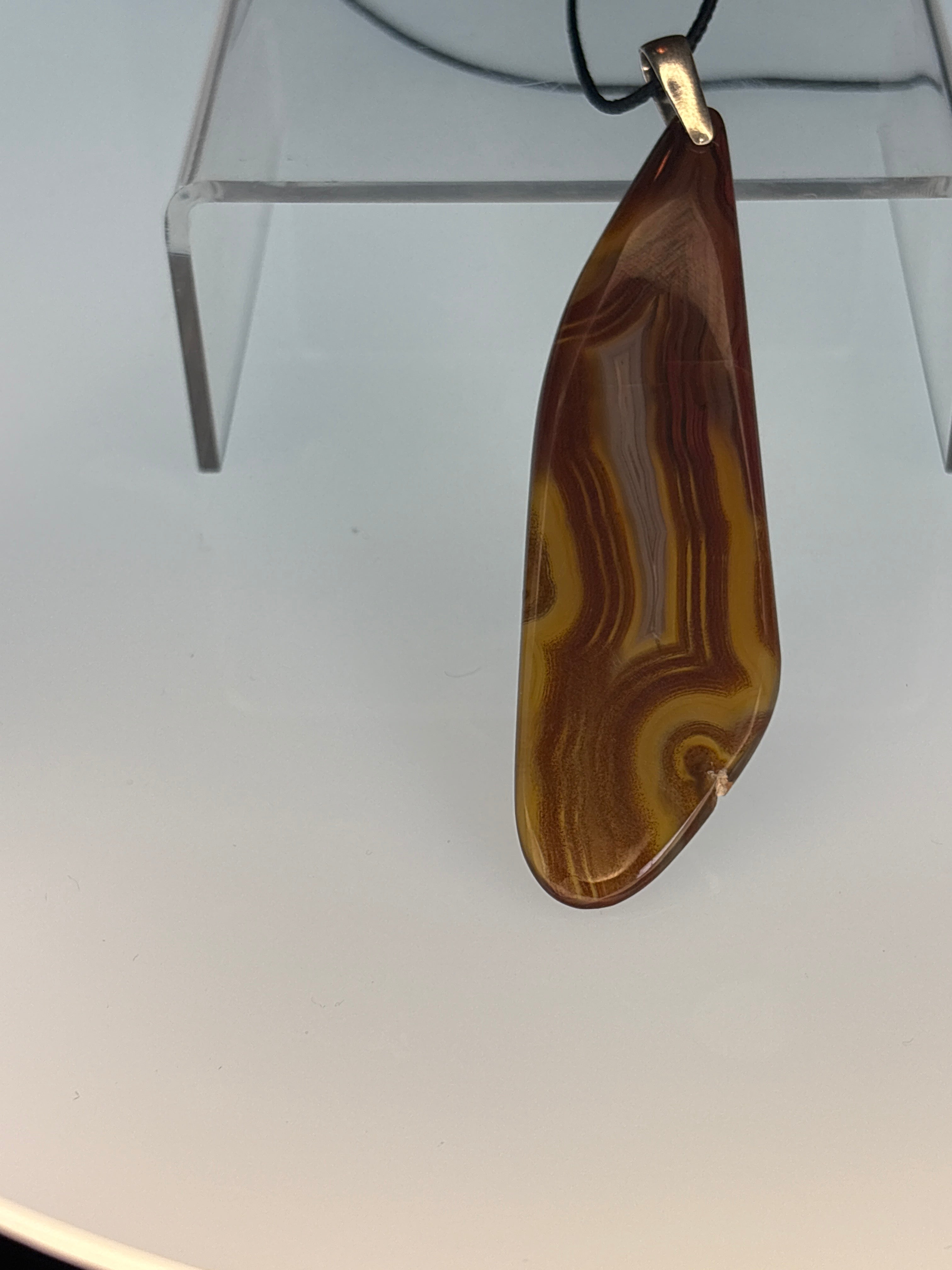 Turkish Agate Pendant - With Little Tree!