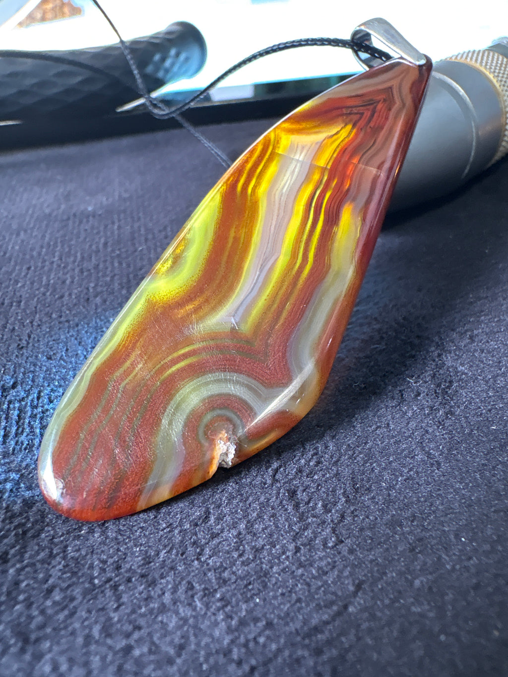 Turkish Agate Pendant - With Little Tree!